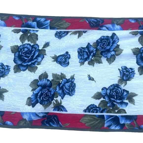 Albert Nipon Vintage 100% Silk Floral Scarf - Picture 12 of 13